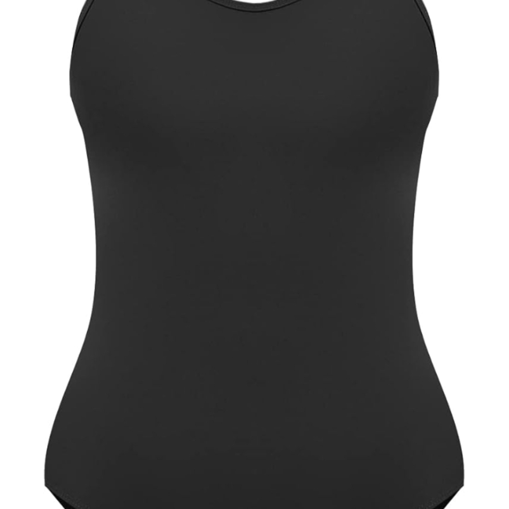 Retro Criss Cross Back Onepiece Swimsuit, Adjustable Strap Swimwear, New, XS - Picture 3 of 4